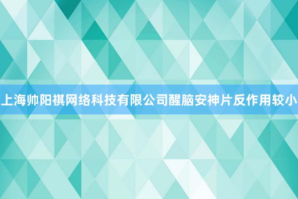 上海帅阳祺网络科技有限公司醒脑安神片反作用较小